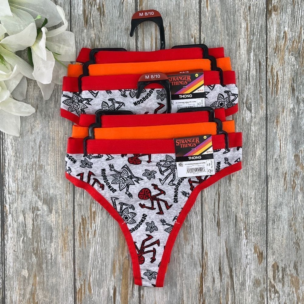 Stranger Things Halloween Thong Panties Underwear 2, 3-Packs Size M